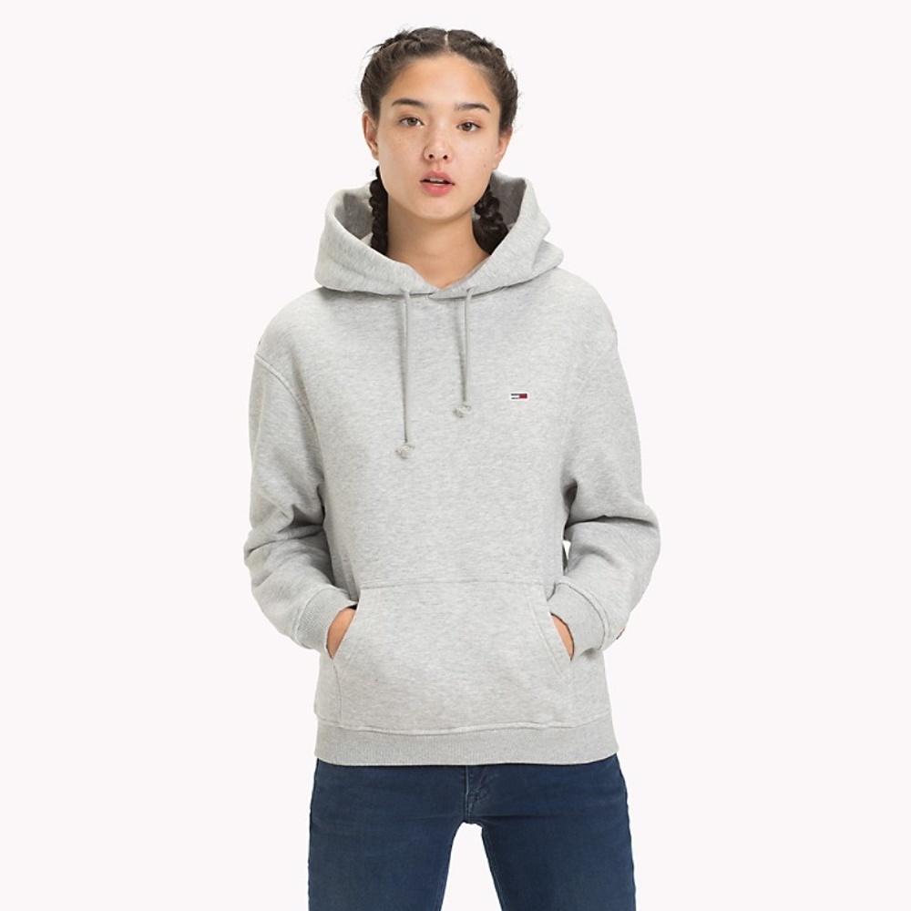 Tommy Classics Hoodie Heather Grey L NWT